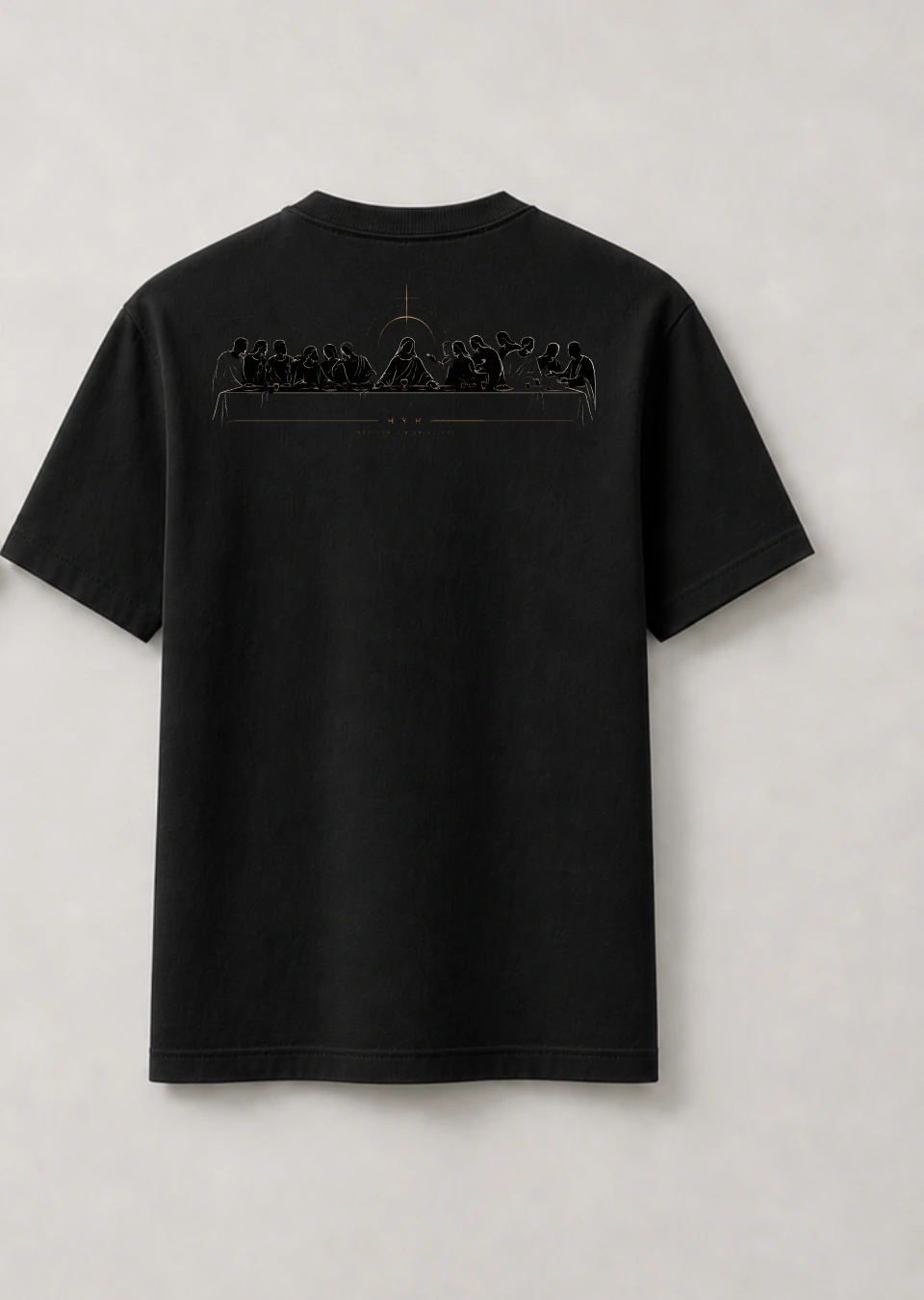 Camisa HYH Santa Ceia Preta vista de costas