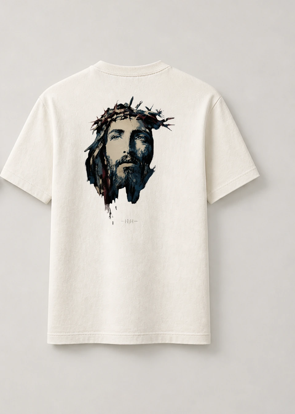 Camisa HYH Coroa Off White vista de costas